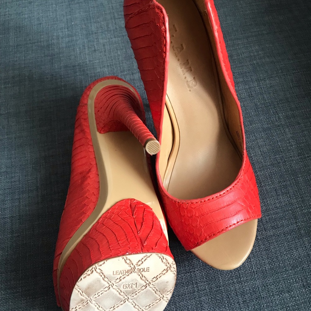 L.A.M.B Peep Toe Heels